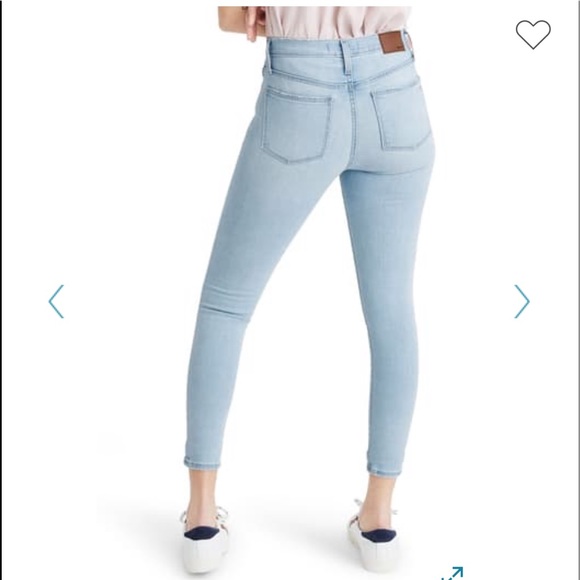 Madewell Mid Rise Zipper fly Skinny Cropped Jeans - Picture 2 of 10